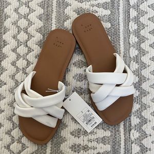 NWT white sandals